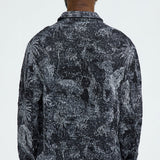Camisa Con Botón Grainy Tropics Knitted - Negro/Combinado