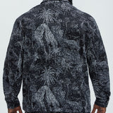 Camisa Con Botón Grainy Tropics Knitted - Negro/Combinado