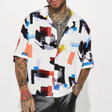 Camisa Abotonada Brush Away - Blanco/Combinado
