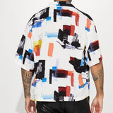 Camisa Abotonada Brush Away - Blanco/Combinado