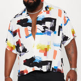 Camisa Abotonada Brush Away - Blanco/Combinado