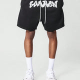 SUMWON Pantalones Cortos De Entrepierna Baja Con Estampado Frontal