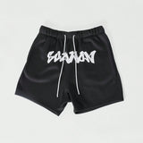 SUMWON Pantalones Cortos De Entrepierna Baja Con Estampado Frontal