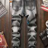 Manfinity LEGND Hombres Jeans desgarro algodon con lavado