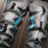 Manfinity LEGND Hombres Jeans desgarro algodon con lavado