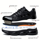 Zapatos De Trabajo Con Puntera De Acero Para Hombres Que Son Indestructibles, Ligeros, Comodos Y Duraderos, A Prueba De Aplastamiento Y De Perforacion, Adecuados Para Actividades Al Aire Libre