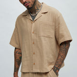 Camisa Belgian Textured - Bronceado