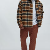 Camisa Zion Mohair Oversized - Café/Combinado