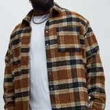 Camisa Zion Mohair Oversized - Café/Combinado