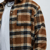 Camisa Zion Mohair Oversized - Café/Combinado