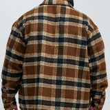 Camisa Zion Mohair Oversized - Café/Combinado