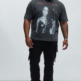 Camisa De Manga Corta Aaliyah Oversized - Negro