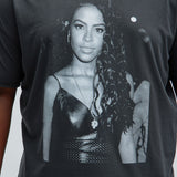 Camisa De Manga Corta Aaliyah Oversized - Negro