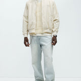 Chamarra Acolchada Miles Nylon Full Zip - Hueso