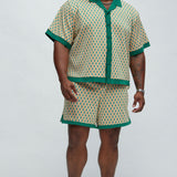 Camisa Rushmore Knit - Verde/Combinado