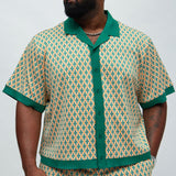 Camisa Rushmore Knit - Verde/Combinado