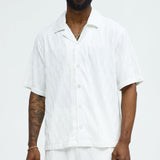 Camisa Chain Wave Textured - Blanco