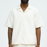 Camisa Tonal Tracks Jacquard - Hueso