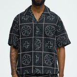 Cuadrado Tropical Granny s - Negro/Combinado