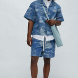 Shorts Cloud 9 Textured Warm up - Azul Claro