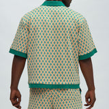 Camisa Rushmore Knit - Verde/Combinado