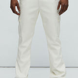 Pantalones de imitación de cuero Royce - Blanco