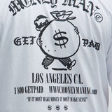 Camisa De Manga Corta Money Man Boxy - Blanco