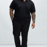 Camisa Polo Jaxton Textured - Negro