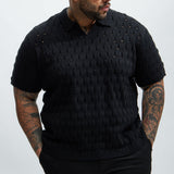 Camisa Polo Jaxton Textured - Negro