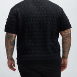 Camisa Polo Jaxton Textured - Negro