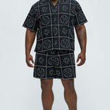Cuadrado Tropical Granny s - Negro/Combinado