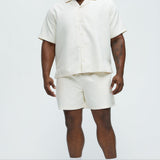 Camisa Tonal Tracks Jacquard - Hueso