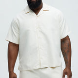 Camisa Tonal Tracks Jacquard - Hueso