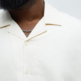 Camisa Tonal Tracks Jacquard - Hueso