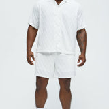 Camisa Chain Wave Textured - Blanco