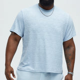 Camiseta Geo Chenille Knit Crewneck - Azul