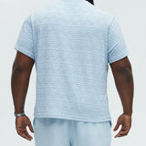 Camiseta Geo Chenille Knit Crewneck - Azul
