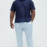 Camisa Rue Khali Knit Polo - Azul Marino