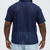 Camisa Rue Khali Knit Polo - Azul Marino