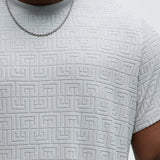 Camiseta Geo Chenille Knit Crewneck - Gris