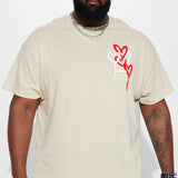 Camisa De Manga Corta Love Drip - Gris Pardo