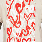 Camisa De Manga Corta Love Drip - Gris Pardo