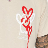 Camisa De Manga Corta Love Drip - Gris Pardo
