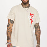 Camisa De Manga Corta Love Drip - Gris Pardo