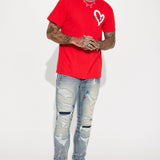 Camisa De Manga Corta Amor Studio - Rojo