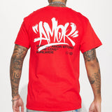 Camisa De Manga Corta Amor Studio - Rojo