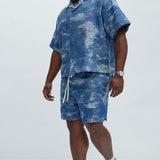 Shorts Cloud 9 Textured Warm up - Azul Claro