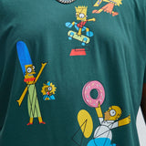 La camiseta de manga corta Los Simpsons Arte Abstracto - Verde