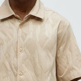 Camisa Paving Stone Jacquard Closed Collar - Bronceado