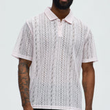 Camisa Rue Khali Knit Polo - Rosa